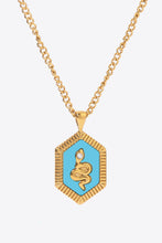 Load image into Gallery viewer, 18K Gold Plated Snake Geometric Pendant Necklace
