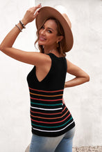 Load image into Gallery viewer, V Neck Striped Pattern Knit Tank
