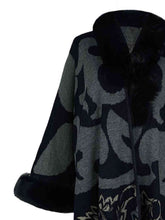 Load image into Gallery viewer, Faux Fur Trim Poncho
