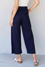 Load image into Gallery viewer, And The Why In The Mix Full Size Pleated Detail Linen Pants in Dark Navy
