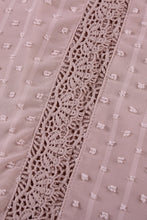 Load image into Gallery viewer, Swiss Dot Lace Trim Plunge Blouse
