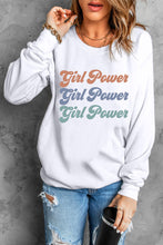 Load image into Gallery viewer, GIRL POWER Graphic Dropped Shoulder Sweatshirt
