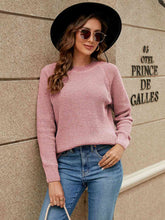 Load image into Gallery viewer, Round Neck Raglan Sleeve Sweater
