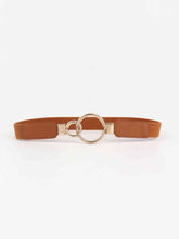 Load image into Gallery viewer, Double Ring Buckle Elastic PU Belt
