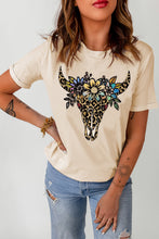 Load image into Gallery viewer, Graphic Cuffed Short Sleeve Crewneck Tee
