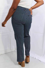 Load image into Gallery viewer, Judy Blue Cassidy Full Size High Waisted Tummy Control Striped Straight Jeans
