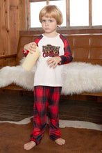 Load image into Gallery viewer, MERRY CHRISTMAS Graphic Top and Plaid Pants Set
