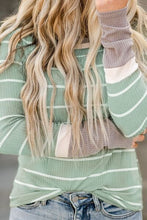Load image into Gallery viewer, Striped Round Neck Long Sleeve T-Shirt

