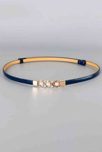 Load image into Gallery viewer, Rhinestone Flower Adjustable PU Leather Belt
