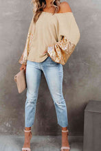 Load image into Gallery viewer, Sequin Waffle-Knit Blouse
