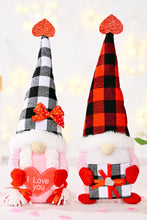 Load image into Gallery viewer, Valentine&#39;s Day Plaid Pointed Hat Gnome
