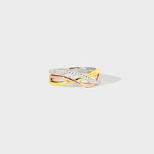 Load image into Gallery viewer, Crisscross Gold-Plated 925 Sterling Silver Ring

