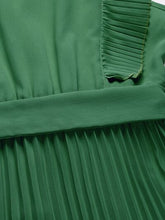 Load image into Gallery viewer, Tied Surplice Cap Sleeve Pleated Dress
