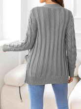 Load image into Gallery viewer, Button Down Cable-Knit Cardigan
