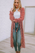 Load image into Gallery viewer, Leopard Tie Waist Flounce Sleeve Cover Up

