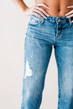Load image into Gallery viewer, Special A Cropped Mid Rise Distressed Straight Jeans
