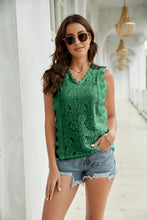 Load image into Gallery viewer, Lace Scalloped Keyhole V-Neck Tank
