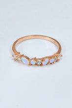 Load image into Gallery viewer, Moonstone and Zircon Decor Ring
