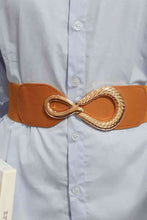 Load image into Gallery viewer, Ribbed Alloy Buckle Elastic Belt
