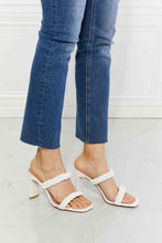 Load image into Gallery viewer, MMShoes In Love Double Braided Block Heel Sandal in White
