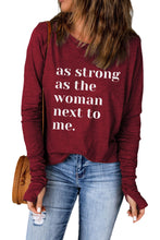 Load image into Gallery viewer, Letter Graphic Thumbhole Sleeve Top

