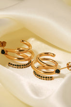 Load image into Gallery viewer, 18K Gold Plated Cubic Zirconia Wrap C-Hoop Earrings
