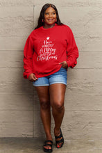 Load image into Gallery viewer, Simply Love Full Size HAVE YOURSELF A MERRY LITTLE CHRISTMAS Round Neck Sweatshirt
