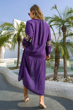 Load image into Gallery viewer, Bohemian Graphic Front Split Dress
