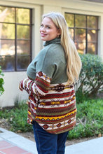 Load image into Gallery viewer, Celeste Design Full Size Geometric Turtleneck Drawstring Knit Top
