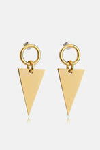 Load image into Gallery viewer, Stainless Steel Triangle Dangle Earrings
