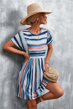 Load image into Gallery viewer, Striped Round Neck Dress
