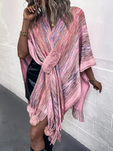 Load image into Gallery viewer, Heathered Fringe Hem Poncho
