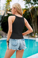 Load image into Gallery viewer, Ribbed Trim Round Neck Sleeveless Knit Top
