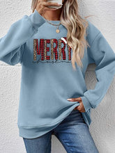 Load image into Gallery viewer, MERRY CHRISTMAS Round Neck Long Sleeve Sweatshirt
