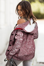 Load image into Gallery viewer, Cable-Knit Fleece Lining Button-Up Hooded Cardigan
