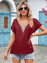 Load image into Gallery viewer, V-Neck Cuffed Blouse
