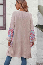 Load image into Gallery viewer, Fringe Sleeve Dropped Shoulder Cardigan
