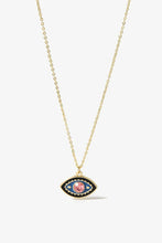 Load image into Gallery viewer, Evil Eye Pendant Gold Plated Chain Necklace
