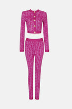 Load image into Gallery viewer, Printed Button Front Jacket and Pants Set
