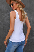 Load image into Gallery viewer, Studded Scoop Neck Ribbed Tank
