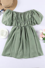 Load image into Gallery viewer, Off-Shoulder Balloon Sleeve Mini Dress
