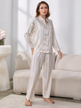 Load image into Gallery viewer, Button-Up Shirt and Pants Pajama Set
