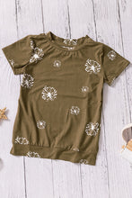 Load image into Gallery viewer, Girls Dandelion Print Round Neck Tee
