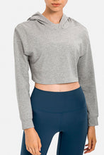 Load image into Gallery viewer, Long Sleeve Cropped Sports Hoodie
