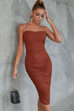 Load image into Gallery viewer, Ruched Spaghetti Strap Sheath Dress
