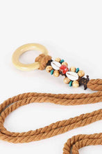 Load image into Gallery viewer, Wood Ring Rope Belt
