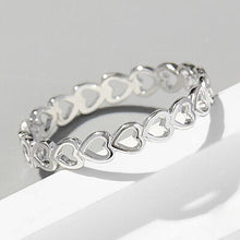 Load image into Gallery viewer, Heart Shape 925 Sterling Silver Ring
