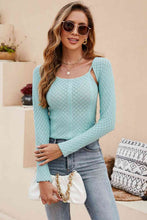 Load image into Gallery viewer, Scoop Neck Long Sleeve Knit Top
