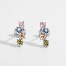 Load image into Gallery viewer, 925 Sterling Silver Inlaid Zircon Earrings
