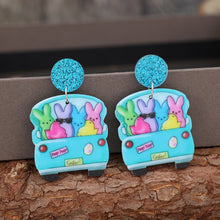 Load image into Gallery viewer, Acrylic Alloy Car Shape Dangle Earrings
